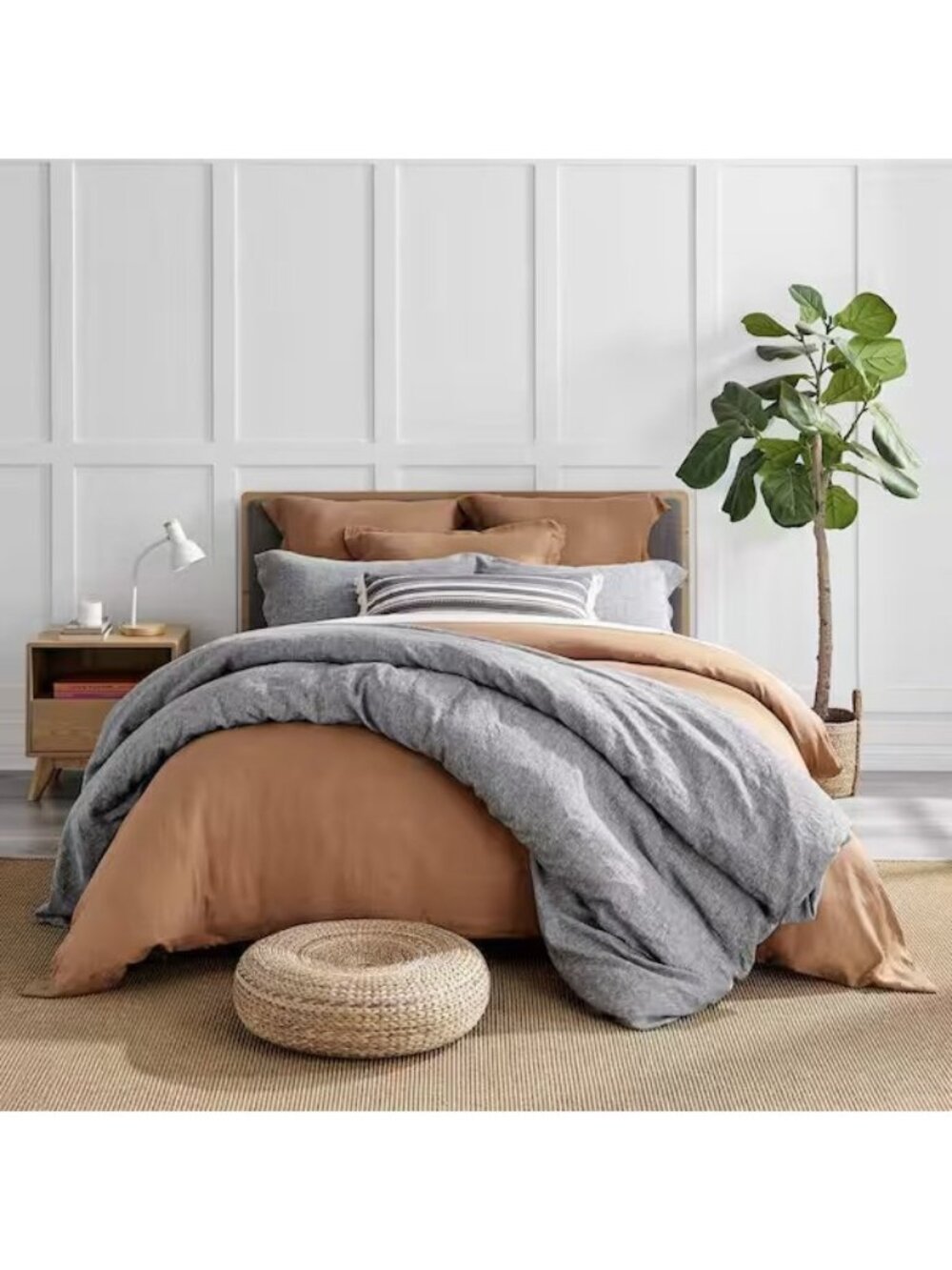 LEVTEX HOME Washed Linen Duvet Cover – Sandstone – King/Cal King